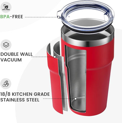 MEWAY 16oz Tumbler Double Wall Vacuum Insulated Travel Mug Bulk, Stainless - Image 3