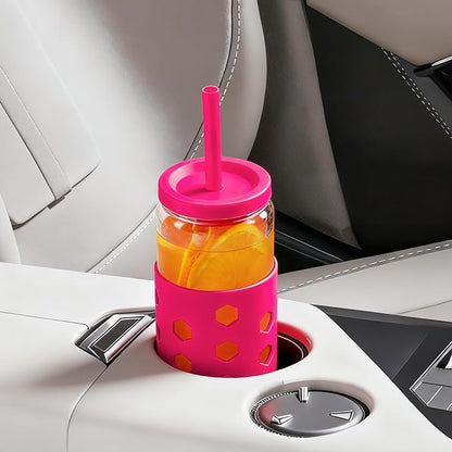 Mrsdry 16 oz Glass Cups with Lids and Straws - Image 4