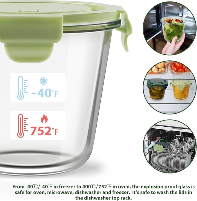 3Cup/23oz Glass Meal Prep Containers - Image 9