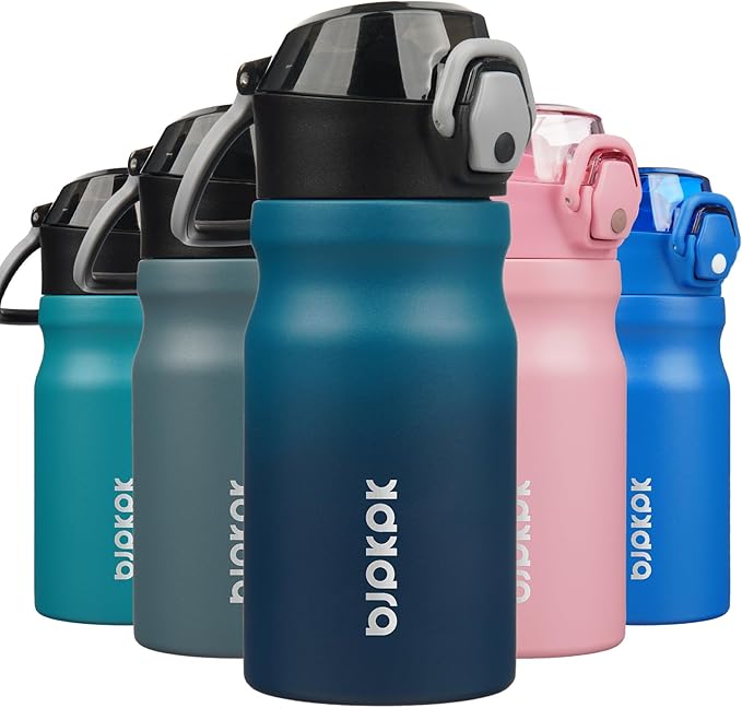BJPKPK 14 oz Insulated Water Bottle, Stainless Steel Flask | Leak Proof Locking by BJPKPK
