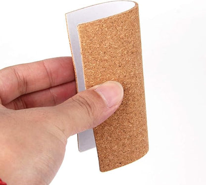 220 Pack Self Adhesive Cork Squares and Round DIY Adhesive Cork Board for Coasters and DIY Crafts