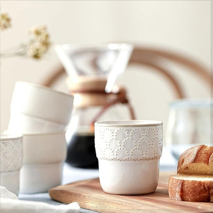 Espresso Cups Set of 2, 4oz Espresso Shot Cups, Mini Coffee Mugs Farmhouse Decor - Image 4