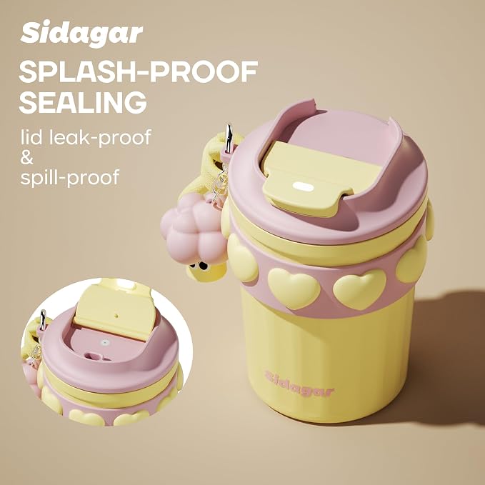 SDGA+ 12 oz Travel Coffee Mug Spill Proof Leak Proof, Stainless Steel Thermal - Image 3