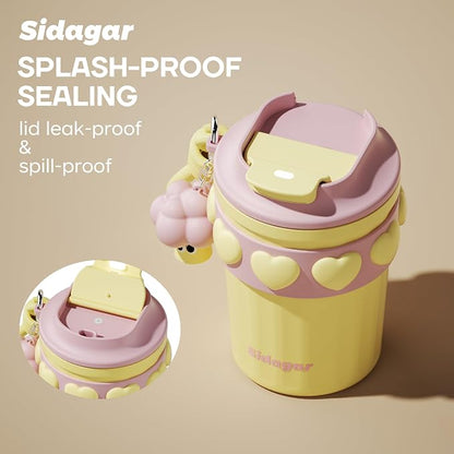 SDGA+ 12 oz Travel Coffee Mug Spill Proof Leak Proof, Stainless Steel Thermal - Image 3