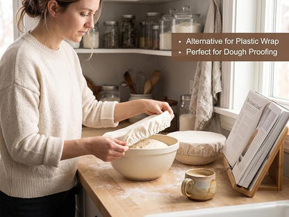Reusable Bowl Covers for Bread Proofing, Plastic-Free Dough Rising & Food - Image 5