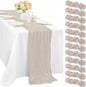 12 Pcs Cheesecloth Table Runner 10FT Rose Brown Runner by Sunnyline