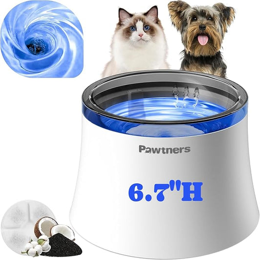 Pawtners 1 Gal/3.5L Dog Water Fountain, Automatic Dog Water Bowl Dispenser | by Pawtners