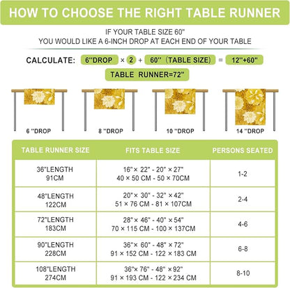 Yellow Dahlia Flower Summer Table Runner Yellow Gray Burlap Table Runners - Image 6
