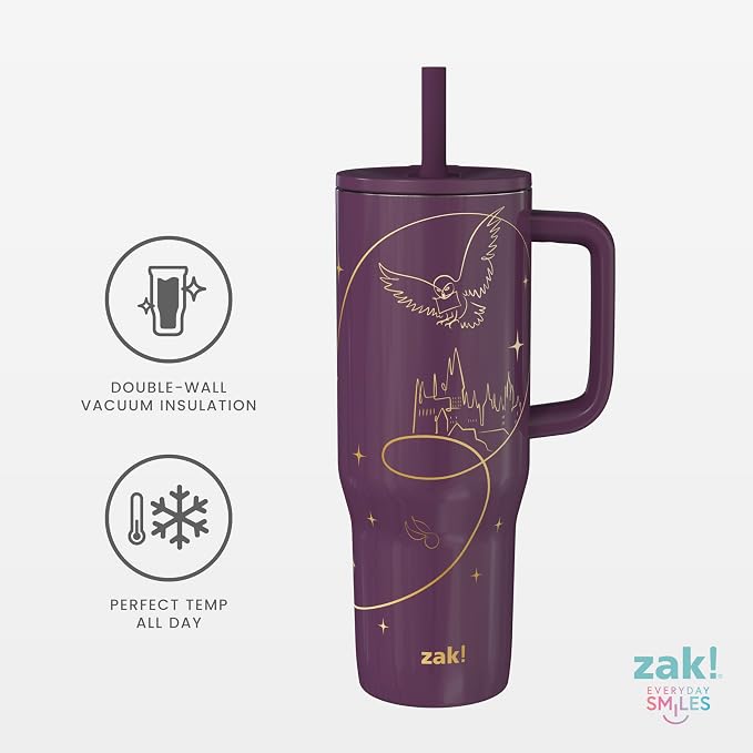 Zak Designs Harry Potter 30oz Spill-Proof Insulated Stainless Steel Tumbler | - Image 5