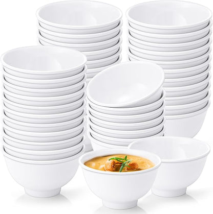 Tioncy 50 Pcs Bowls Set Unbreakable Dessert Soup Salad Bowls by Tioncy