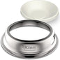 Kinn Kleanbowl Pet Bowl Stainless Steel Frame with Compostable Refills, 24 oz (Pack of 1) – Spill-Proof Stable Disposable Dog Bowls for Easy Cleaning and Healthy Pets, No Plastic