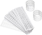 uxcell 100Pcs Napkin Rings Laser Cut Foil Paper, Napkin Holder Hollow Napkin Bands for Weddings Party Serviette Table Decoration Restaurant (White, 5.3 x 1.6)