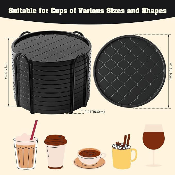 Coasters, Drink Coasters Set of 8 - Image 4