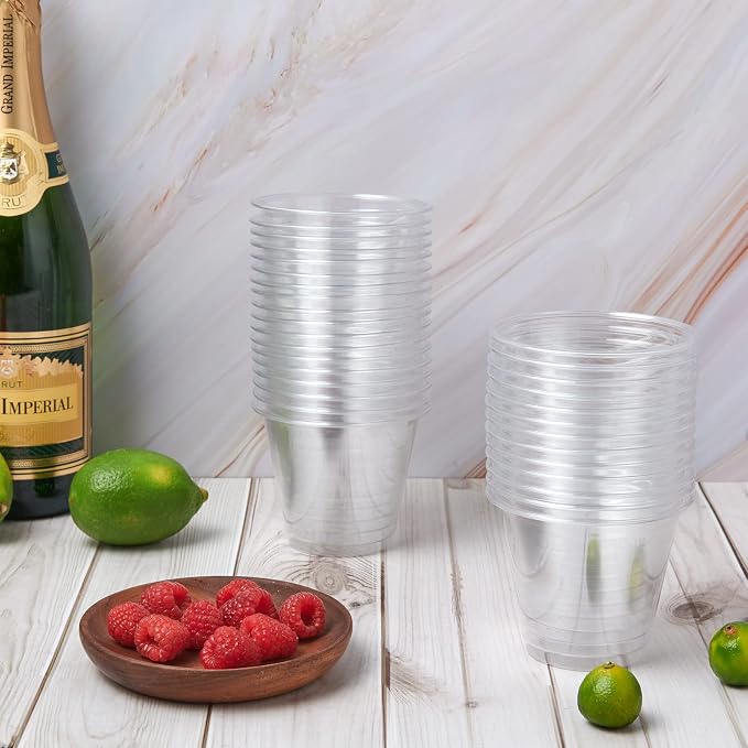 Turbo Bee 600 Pack 9 oz Clear Plastic Cups, Disposable Reusable Tumblers - Image 6