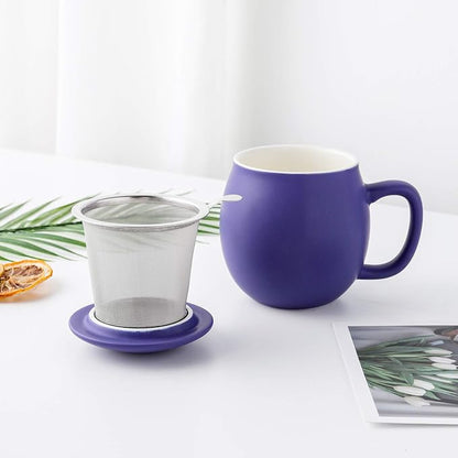 Yundu 12 OZ Matte Deep Purple Ceramics Teacup - Image 5