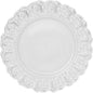 100 Pcs Antique Charger Plates Bulk, 13in Reusable Serving Plates Embossed Rim Plastic Party Dinner Plate Chargers Round Decorative Server Plate for Wedding Party Event Tableware