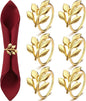 WILLBOND Leaf Napkin Rings Holders Fall Party Napkin Rings by Willbond+Technology+Limited