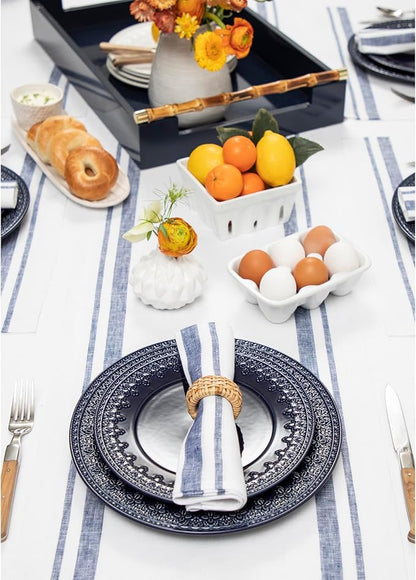 Solino Home 100% Pure Linen Table Runner, 14 x 90 in, console and side tables; - Image 2