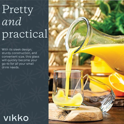 Vikko Small Juice Glasses 6 oz, Small Glass Cups, Drinking Glasses, Durable - Image 5