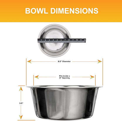 Neater Pet Brands 9 Cup Stainless Steel Dog Bowls, Dog Food Bowl or Water Bowl - Image 3