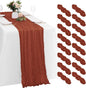 16 Pack Terracotta Cheesecloth Table Runners 20x120 Inch Gauze Table Runner by Yorcari