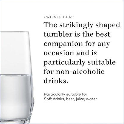 ZWIESEL GLAS Pure Tumbler (Set of 6), Drinking Glasses for Several Beverages, Dishwasher-Safe Machine-Made Tritan Crystal Glasses, Made in Germany (12 Ounce)