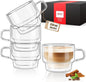 glastal 350 ml Latte Macchiato Glasses, Double-Walled Coffee Glasses, Stackable by glastal