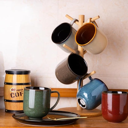 LERATIO Ceramic Coffee Mugs Set of 6, 12oz Handmade Coffee Mugs Set | Large - Image 5