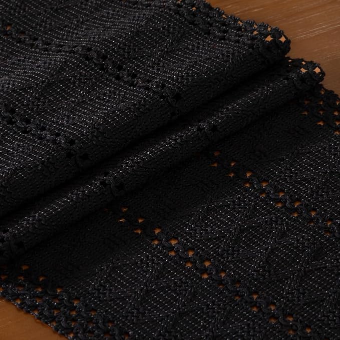 DeZerlor Boho Macrame Table Runner Spring Easter Farmhouse Woven Table Runner - Image 7