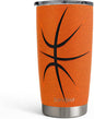 SANDJEST Basketball Tumbler 20oz Stainless Steel Insulated, Travel Coffee Cup by SANDJEST