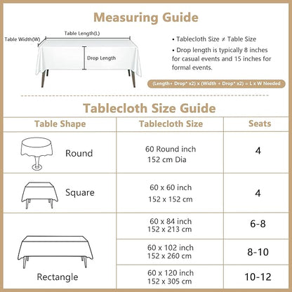 MYSKY HOME Table Cloth 60x120 in Rectangle, Heavy Duty Cotton Tassel Linen Look Waterproof Tablecloths Farmhouse Tablecloth, Wrinkle Free Table Cover with Black Tassels for Kitchen Dining, Party