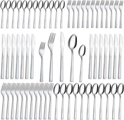 Hunnycook 60-Piece Silverware Set by Dedicatedtoenhancingyourdiningexperience
