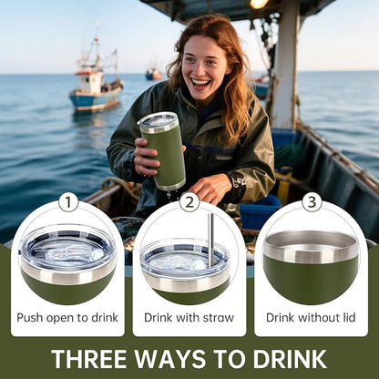 IEOVIEE 32 Pack 20oz Stainless Steel Insulated Bulk Tumblers - Image 7