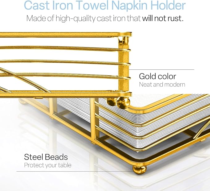 Guest Hand Towel Holder Tray for Bathroom Countertop, Powder Room & Vanity Use - Image 6