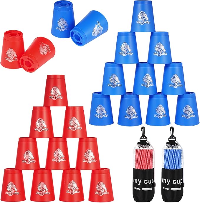 yeesport 24 Sport Stacking Cups Blue/Red Training Set by yeesport