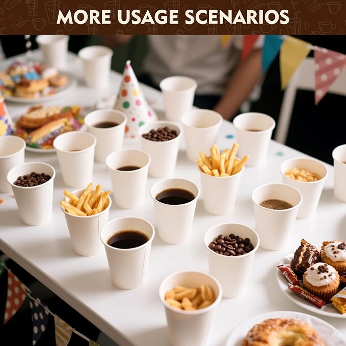 YEEHAW 3 oz 3000 Pack Small White Disposable Paper Cups | - Image 6