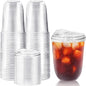 50 Pack 16 oz Clear Plastic Iced Coffee Cups by Alaeseje