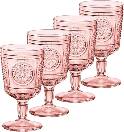 Bormioli Rocco Romantic Set Of 4 Stemware Glasses, 10.75 Oz. Colored Crystal by Bormioli+Rocco