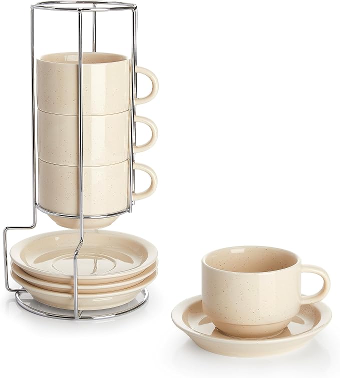 Sweese 8oz Porcelain Cappuccino Cups Set by Sweese
