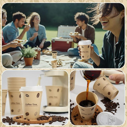 12 OZ 25 Pack Disposable Cups Paper Coffee Cups - Image 5
