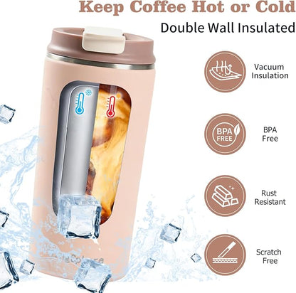 16oz Insulated Stainless Steel Coffee Cup - Image 3