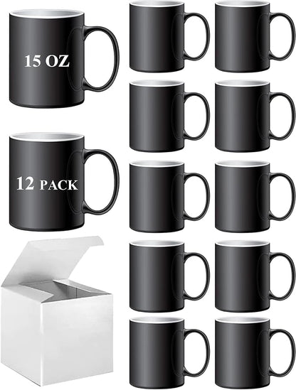 ABBSH Color Changing Mugs, Sublimation Mugs Black Color Changing Coffee Mugs by ABBSH
