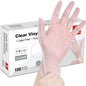 Schneider Clear Vinyl Exam Gloves, Latex-Free, Disposable Medical Gloves, Cleaning Gloves, Food Safe, Powder-Free, 4 mil