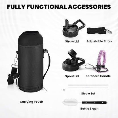 RAYMYLO Insulated Water Bottle 40 oz, Triple Wall Vacuum Stainless Steel | - Image 7