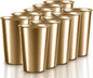 10 Pack 16 oz Gold Stainless Steel Pint Cups, Stackable Set | Food-Grade 304 by Unknown
