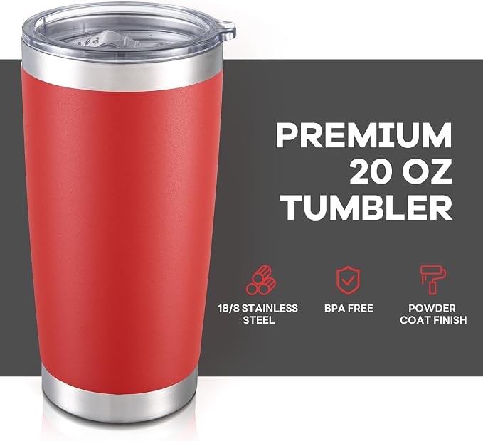 20 oz Tumbler with Lid Stainless Steel Insulated Tumblers Bulk Cups Mug | - Image 2