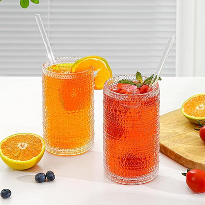 16oz Clear Hobnail Drinking Glasses - Image 2