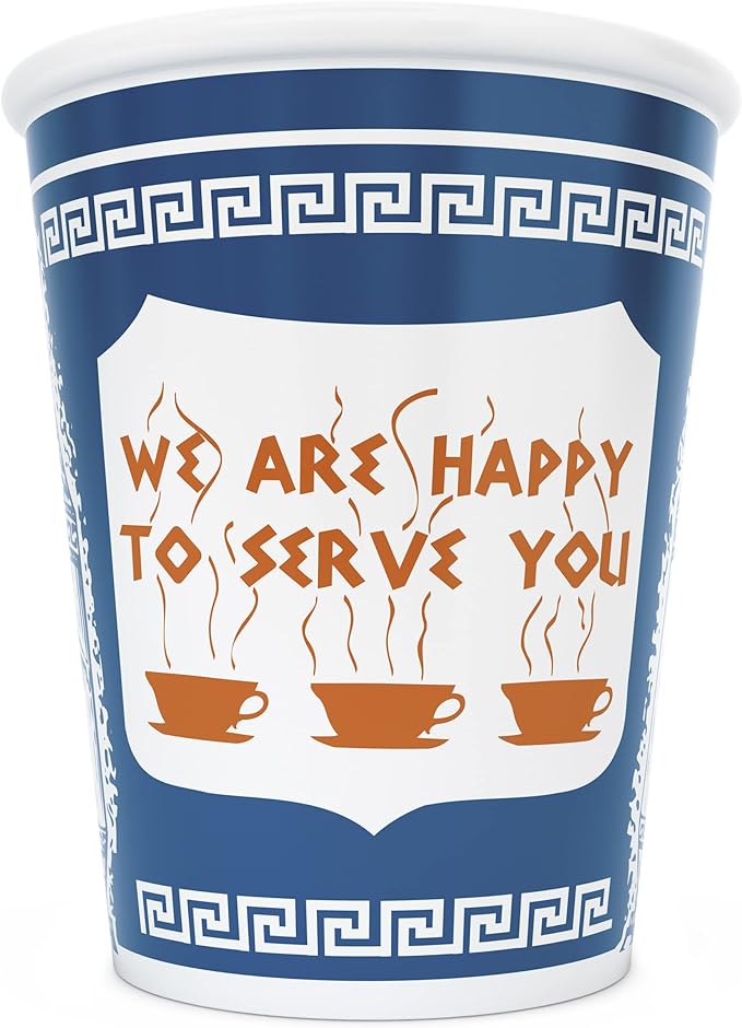 ExceptionLab 10 oz Ceramic New York City Greek Coffee Cup "We are Happy to by Unknown