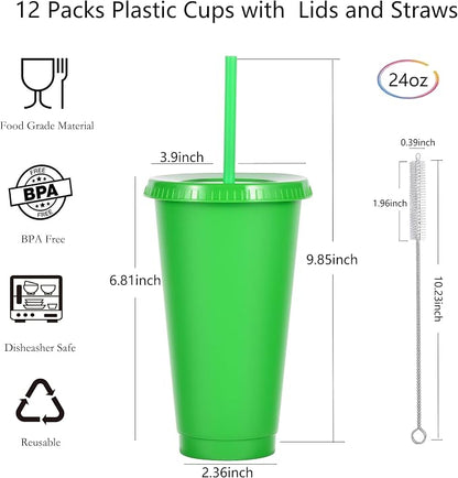 24 oz Reusable Plastic Cups, Custom Cups - Image 2
