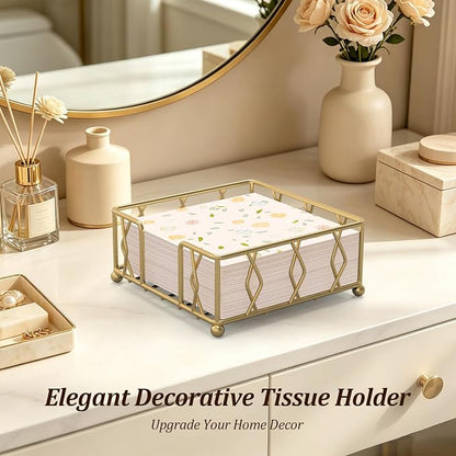 Gold Metal Napkin Holder for Table - Image 6